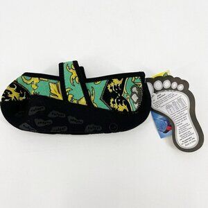 NWT Nufoot Green Baroque Barefoot Shoe Socks Size Large